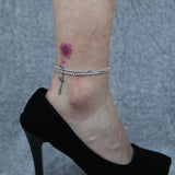 Evil Eye Charm Foot Anklet 2mm Chain Women