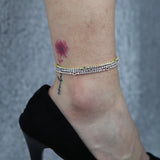 Evil Eye Charm Foot Anklet 2mm Chain Women