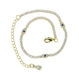 Evil Eye Charm Foot Anklet 2mm Chain Women