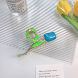 Summer Big Tulip Metal Hair Clip Claws Alloy Epoxy Shark Clip