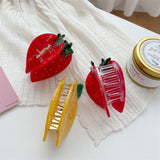 Fruit Shape Acetate Hair Claw Clips for Woman Girls