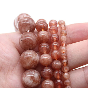 Sun Stone Beads DIY Necklace Bracelet 4/6/8/10/12mm