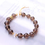 Tea Crystal Bracelet DIY 10mm Beads Tassel Hand Row