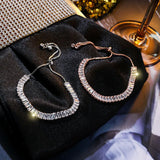 Adjustable Tennis Bracelet Clear Zircon Wedding Christmas Gift