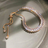 Adjustable Tennis Bracelet Clear Zircon Wedding Christmas Gift