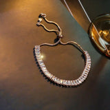 Adjustable Tennis Bracelet Clear Zircon Wedding Christmas Gift