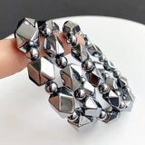 Terahertz Stone Bracelet Faceted Star Beads Crystal Jewelry