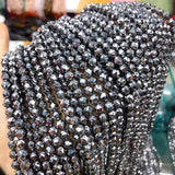 Terahertz Stone Beads 6 8 10mm Faceted Round Loose Beads