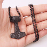 Thors Hammer Celtic Knot Myth Stainless Steel Pendant with Chain Necklace