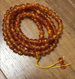 Tibet Amber Prayer Beads Necklace