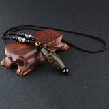 Tibetan Nine Eyes Crystal Pendant Tian Zhu Necklace