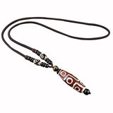 Tibetan Nine Eyes Crystal Pendant Tian Zhu Necklace