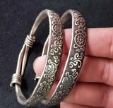 Tibetan Silver Miao Silver Bracelet Dragon Phoenix Foot Silver Bracelet