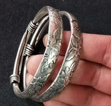 Tibetan Silver Miao Silver Bracelet Dragon Phoenix Foot Silver Bracelet