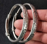 Tibetan Silver Miao Silver Bracelet National Fulushou Silver Bracelet Crafts