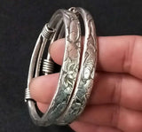 Tibetan Silver Miao Silver Bracelet National Fulushou Silver Bracelet Crafts