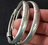 Tibetan Silver Miao Silver Bracelet National Fulushou Silver Bracelet Crafts