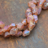 Colorful Titanium Coated Crystal Nugget Beads