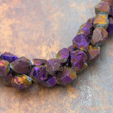 Colorful Titanium Coated Crystal Nugget Beads