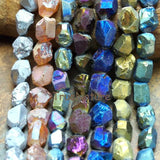 Colorful Titanium Coated Crystal Nugget Beads
