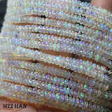 Ethiopian Opal Rondelle Bracelet & 925 Silver