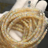 Ethiopian Opal Rondelle Bracelet & 925 Silver