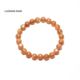 Natural Sunstone Beads Bracelet Women Stretch Beaded Bracelet