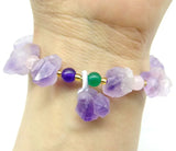 Natural Stone Amethyst Pendant for Bracelets Making