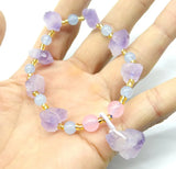 Natural Stone Amethyst Pendant for Bracelets Making