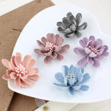 20pcs Suede Small Chrysanthemum Flowers Microfiber Florals DIY Jewelry Material