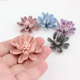 20pcs Suede Small Chrysanthemum Flowers Microfiber Florals DIY Jewelry Material