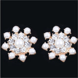 Pearl Decoration Alloy Snowflake Charms for DIY Garments