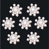 Pearl Decoration Alloy Snowflake Charms for DIY Garments