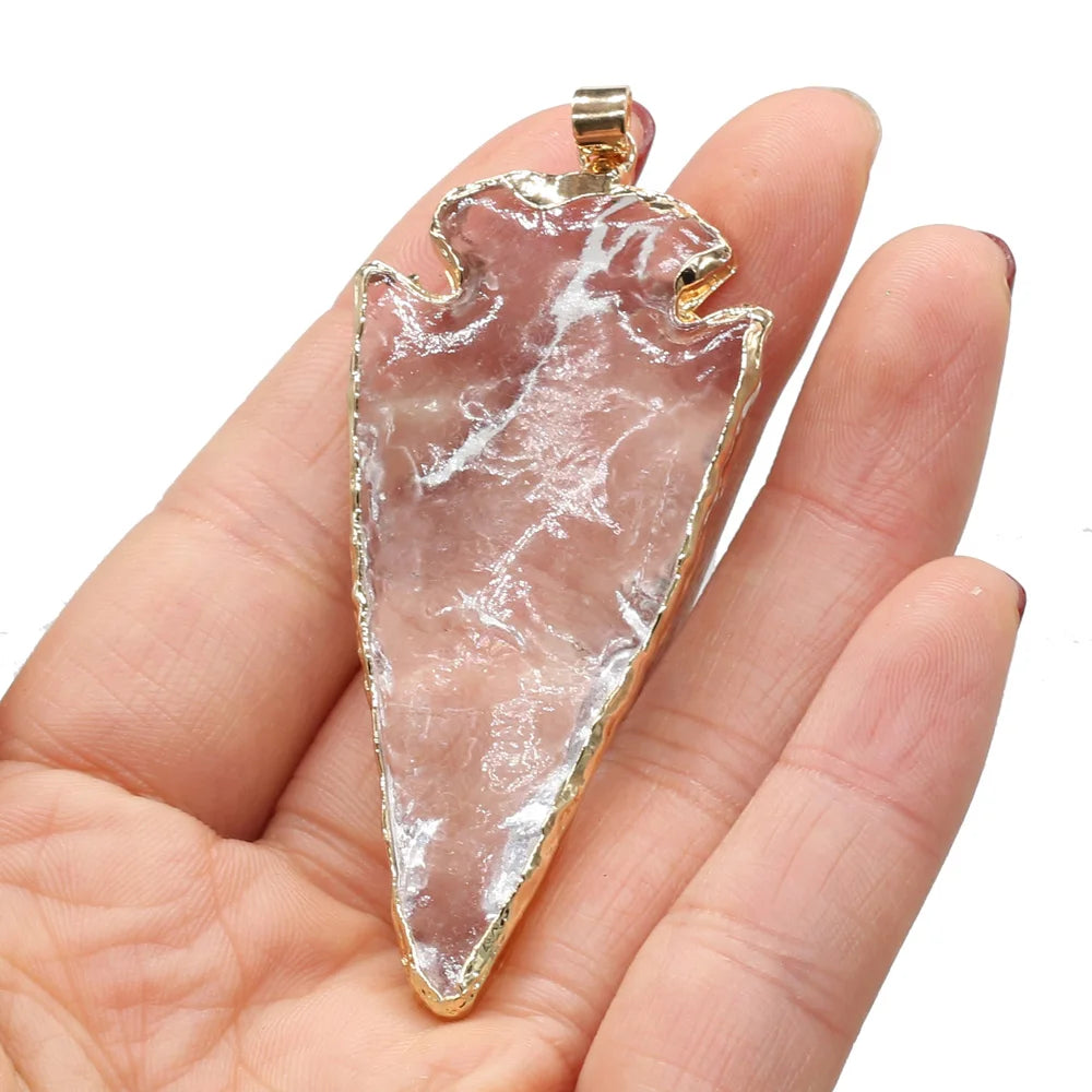 Triangle Crystal Glass Alloy Pendant Charms for DIY Jewelry Making
