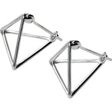 Triangle Geometric Sterling Silver Stud Earrings