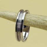 Tungsten Blank Rings For Inlay Polished Beveled Edges Tungsten Ring Core