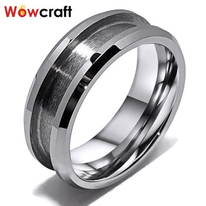 Tungsten Blank Rings For Inlay Polished Beveled Edges Tungsten Ring Core