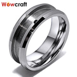 Tungsten Blank Rings For Inlay Polished Beveled Edges Tungsten Ring Core