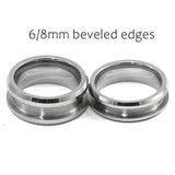 Tungsten Blank Rings For Inlay Polished Beveled Edges Tungsten Ring Core