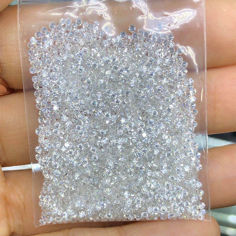 VVS1 Moissanite Small Round Gemstone 0.8mm-2.9mm Lab Grown