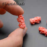 50pcs Coral Resin Starfish Flowers Buddha Head Shape Beads for Jewelry Making