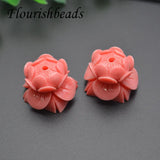 50pcs Coral Resin Starfish Flowers Buddha Head Shape Beads for Jewelry Making