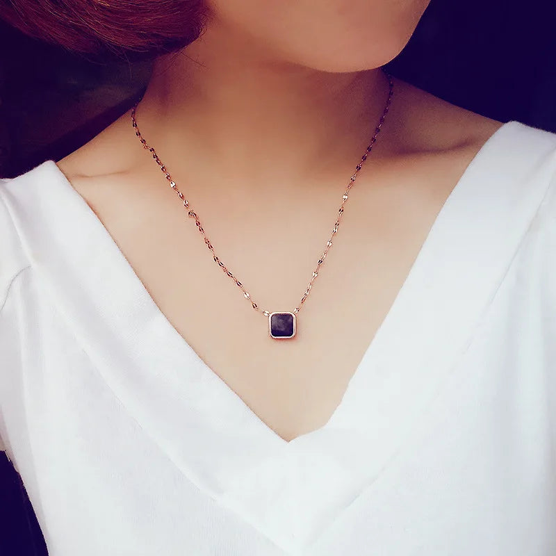 Fashion Pendant Link Chain Choker Necklace Women Metal Jewelry Party