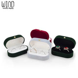 Velvet Trinket Box Double Rings Jewelry Organizer Wedding Joyeros