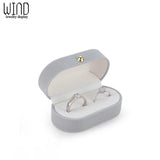 Velvet Trinket Box Double Rings Jewelry Organizer Wedding Joyeros