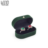 Velvet Trinket Box Double Rings Jewelry Organizer Wedding Joyeros