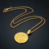 Chinese Zodiac Dragon Pendant Necklace, Men's Women's Ethnic Jewelry X647