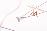 925 Silver Whale Tail Fish Nautical Charm Mermaid Tail Necklace