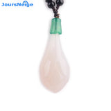 Chalcedony Crystal Pendant Magnolia Flower Necklace Crystal Jewelry
