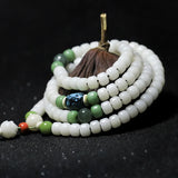 Jade Buddha 7x9mm 108 Prayer Beads Men Women